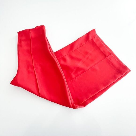 Warehouse High Waist Wide Leg Trousers Red Women's US 4 Polyester - Picture 12 of 13